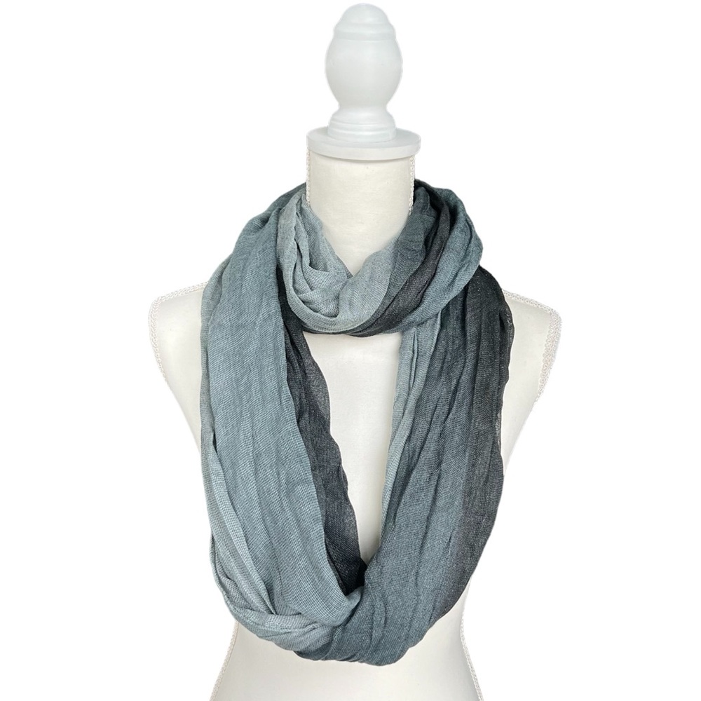 NWT New York & Company Black Metallic Ombré Infinity Scarf